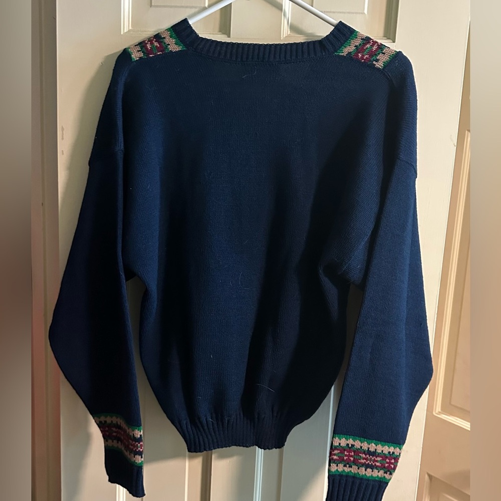 Pendleton women’s wool sweater size large vintage navy